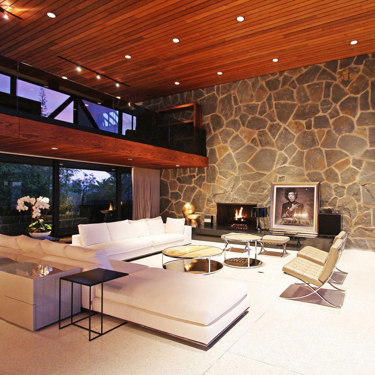 Recessed Lighting in a Living Room